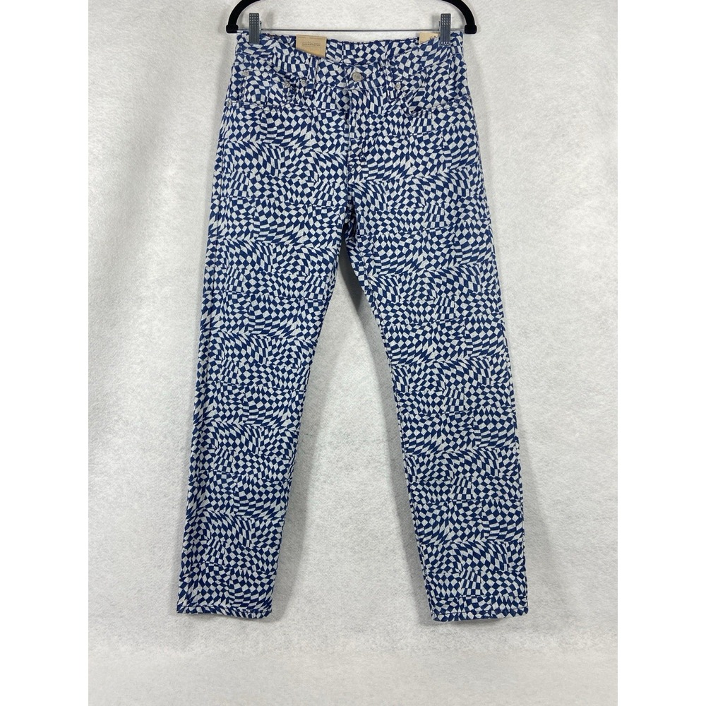 Levi's Jeans Women's 27x30 Blue Mid Rise Straight Denim Geometric New - Picture 1 of 13